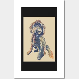 Rainbow Labradoodle Print Posters and Art